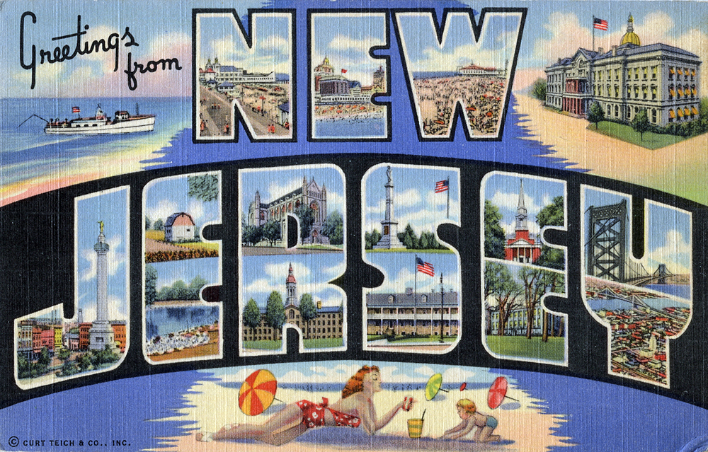 Vintage Greetings from New Jersey postcard