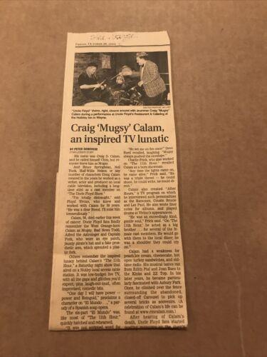 Newspaper profile of Craig 'Mugsy' Calam